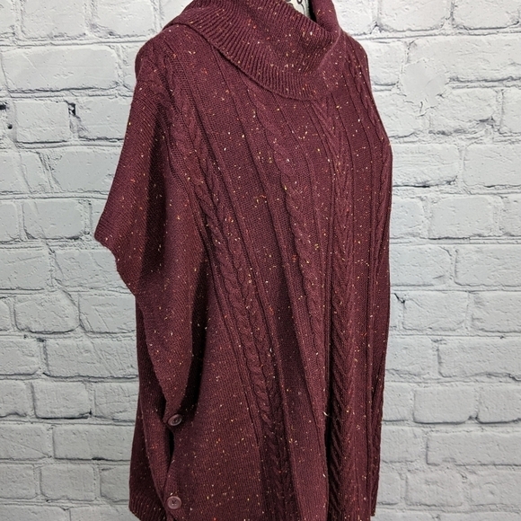 Talbots womens size s/m side button turtle neck sweater stretch knit popover b8 - Picture 5 of 10